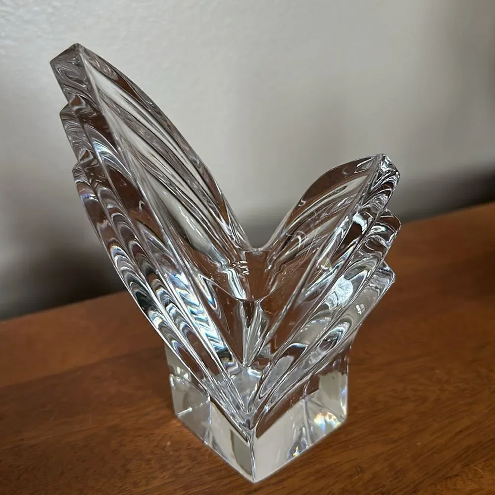 Mikasa Crystal Tulip Flower Taper Candle Holders!